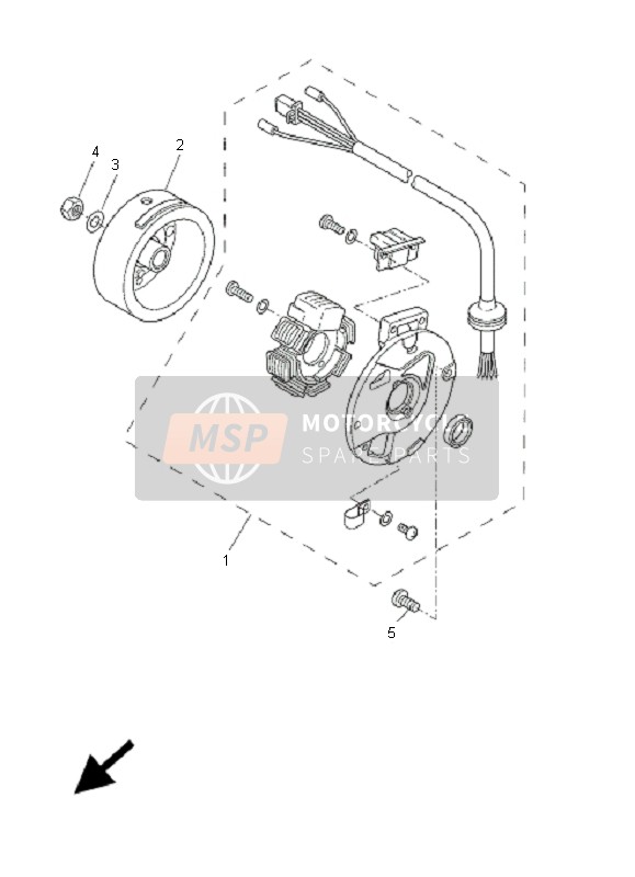 Yamaha CW50L BWS 2005 Generador para un 2005 Yamaha CW50L BWS